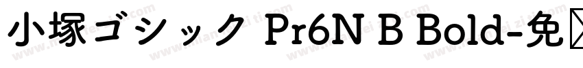 小塚ゴシック Pr6N B Bold字体转换